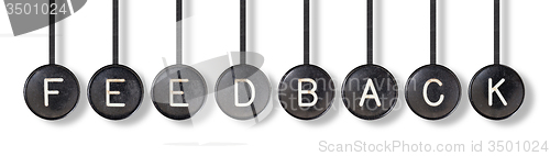 Image of Typewriter buttons, isolated - Feedback