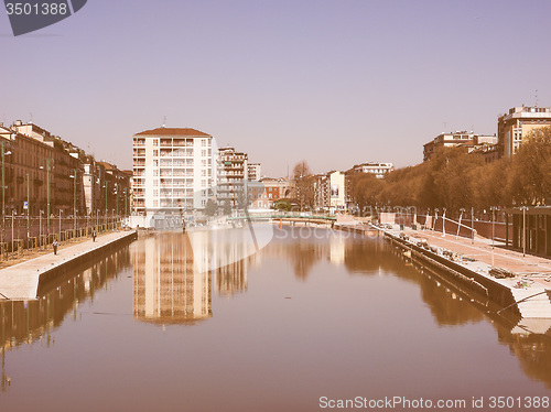 Image of Retro looking Milan Darsena