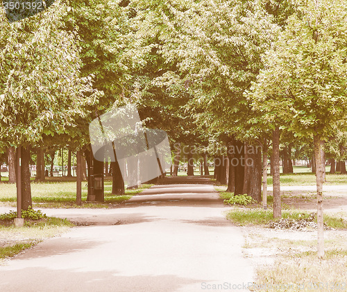 Image of Retro looking Dalla Chiesa park in Collegno