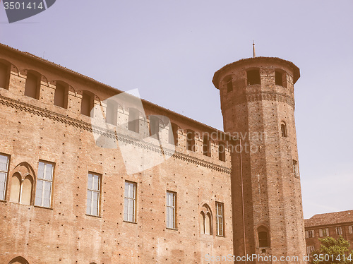Image of Retro looking Palazzo Madama in Turin