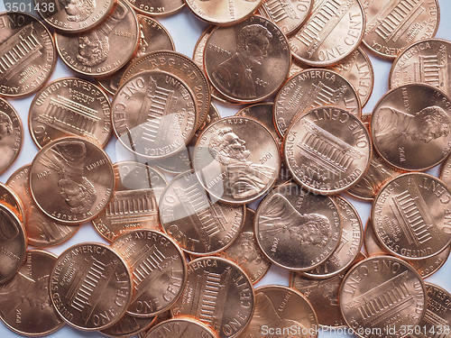 Image of Dollar coins background