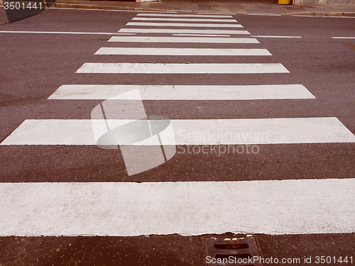 Image of Retro look Zebra crossing sign