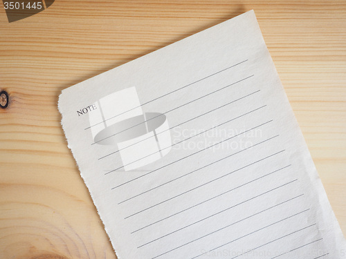 Image of Blank note book page