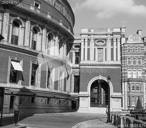 Image of Black and white Royal Albert Hall in London