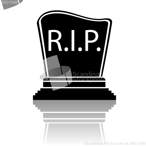 Image of Black Gravestone Silhouette