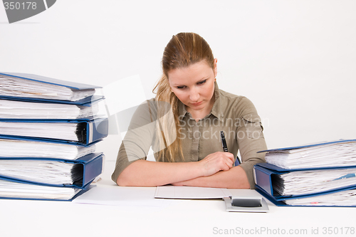 Image of Successful business woman working