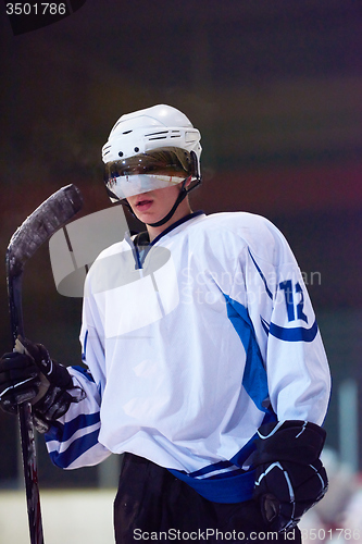 Image of ice hockey player portrait