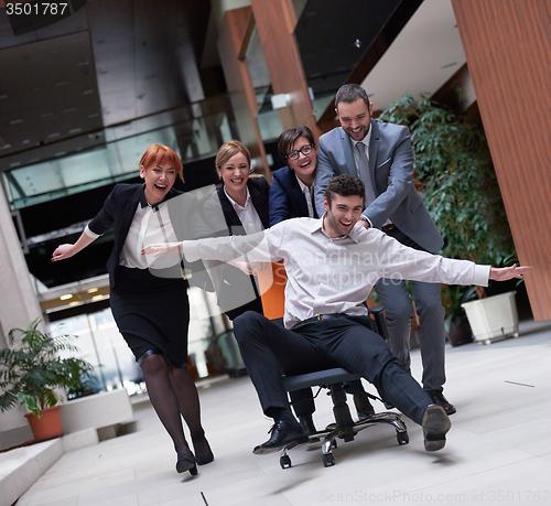 Image of business people group have fun