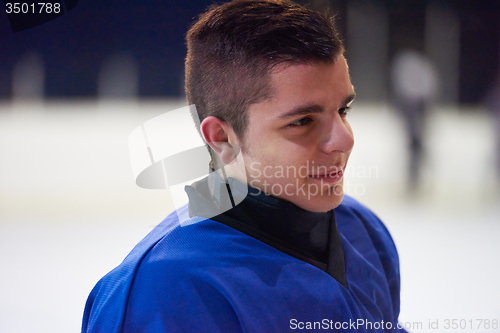 Image of ice hockey player portrait