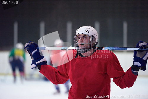 Image of ice hockey player portrait