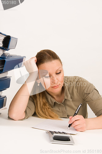 Image of Successful business woman working
