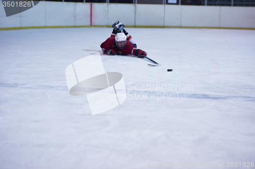 Image of ice hockey player portrait