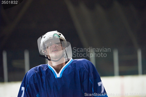 Image of ice hockey player portrait