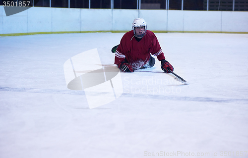 Image of ice hockey player portrait