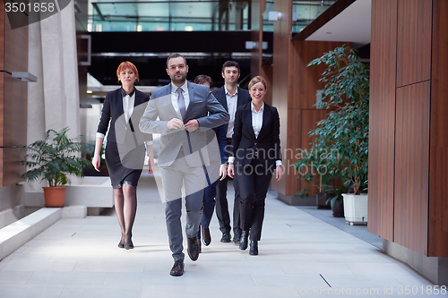 Image of business people team walking