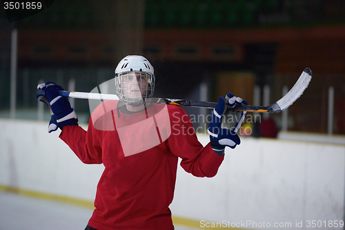 Image of ice hockey player portrait