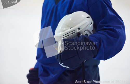 Image of ice hockey player portrait