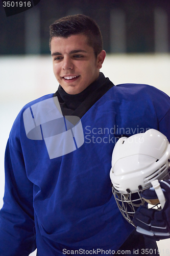 Image of ice hockey player portrait