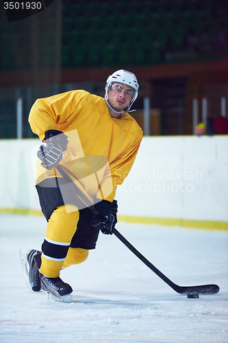 Image of ice hockey player in action