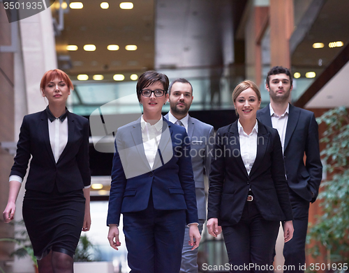 Image of business people team walking