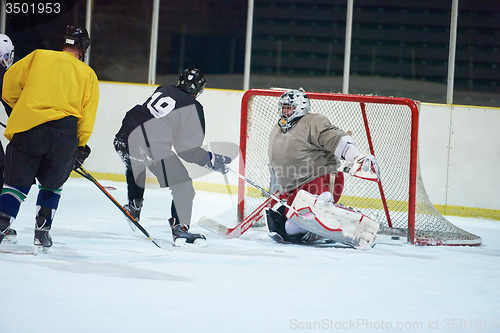 Image of ice hockey goalkeeper