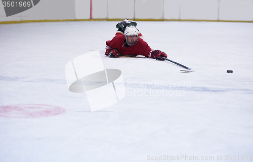 Image of ice hockey player portrait