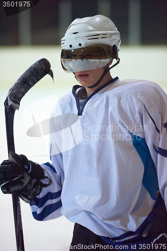Image of ice hockey player portrait