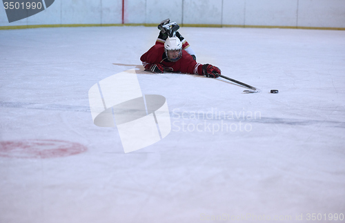 Image of ice hockey player portrait