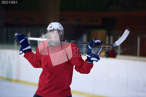 Image of ice hockey player portrait