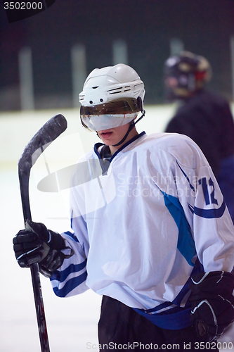 Image of ice hockey player portrait