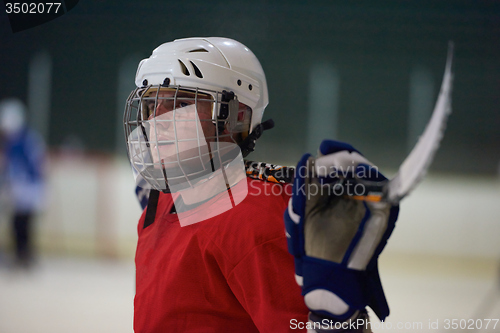 Image of ice hockey player portrait
