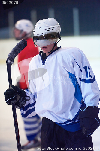 Image of ice hockey player portrait