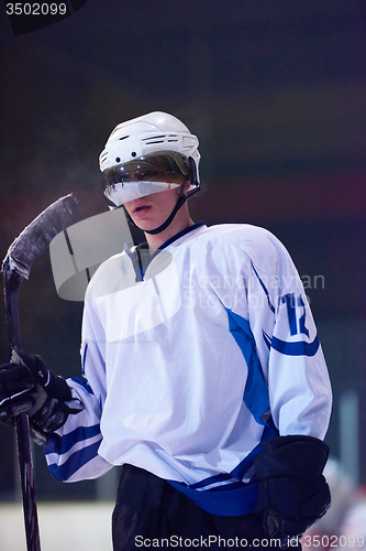 Image of ice hockey player portrait