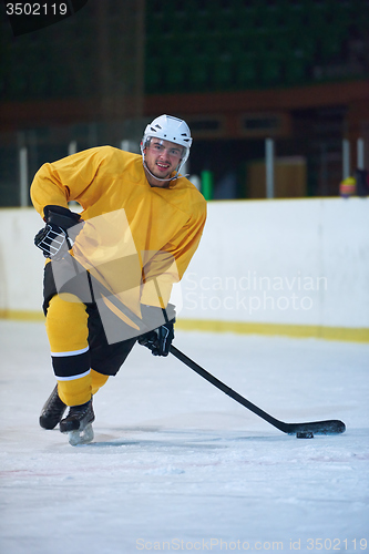 Image of ice hockey player in action