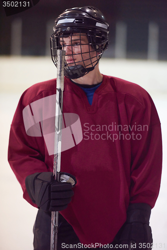 Image of ice hockey player portrait