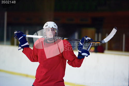 Image of ice hockey player portrait