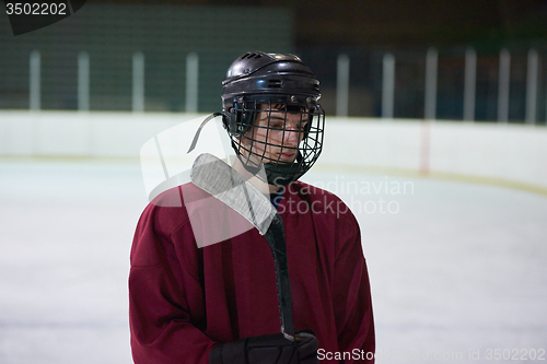 Image of ice hockey player portrait