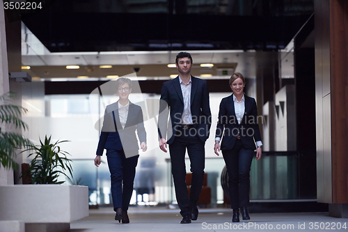Image of business people team walking
