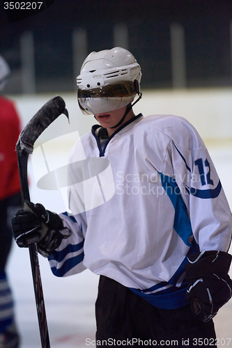 Image of ice hockey player portrait