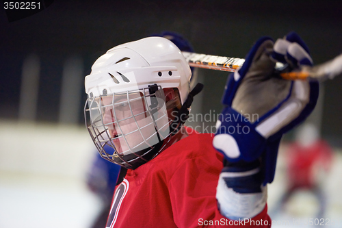Image of ice hockey player portrait
