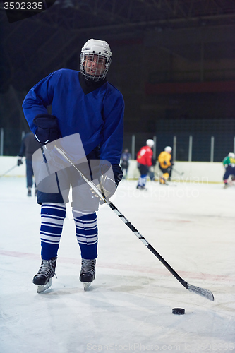 Image of ice hockey player portrait