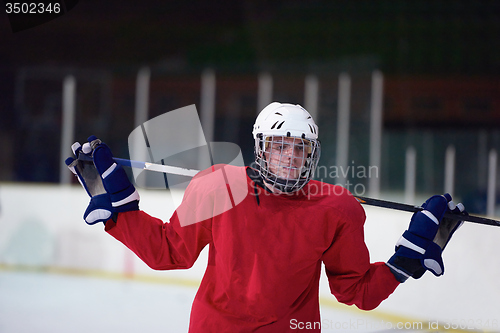 Image of ice hockey player portrait