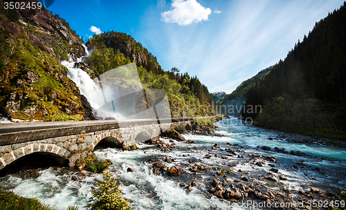 Image of Latefossen waterfall Norway