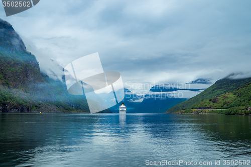 Image of Cruise Liners On Hardanger fjorden