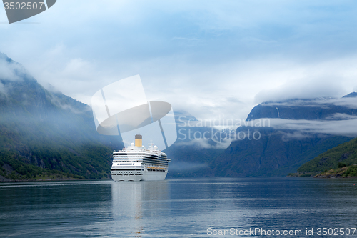 Image of Cruise Liners On Hardanger fjorden