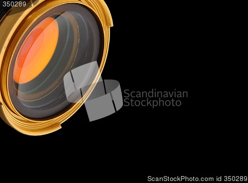 Image of Golden eye - nice gold lens isolated