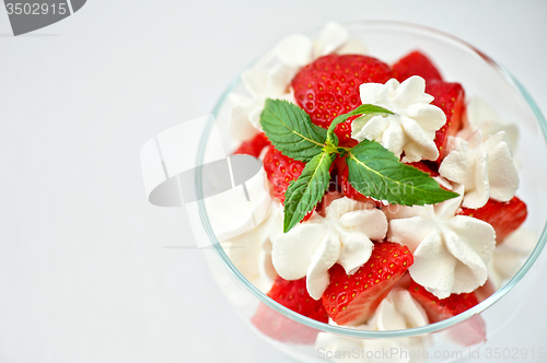 Image of strawberry with cream