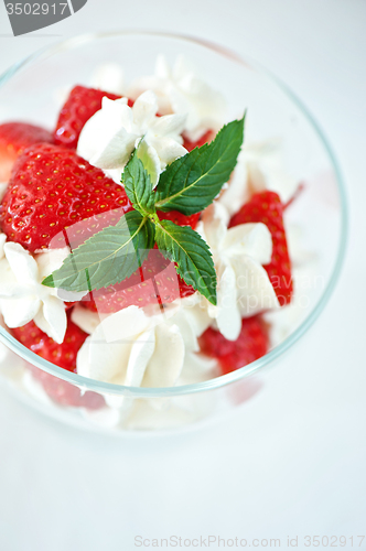 Image of strawberry with cream