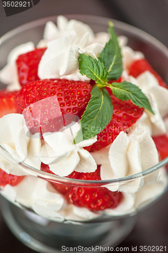 Image of strawberry with cream
