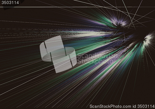 Image of Fractal image: glowing colored rays